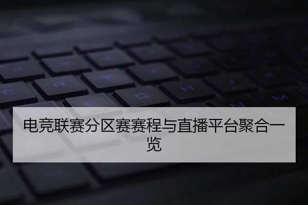电竞联赛分区赛赛程与直播平台聚合一览（leyu）
